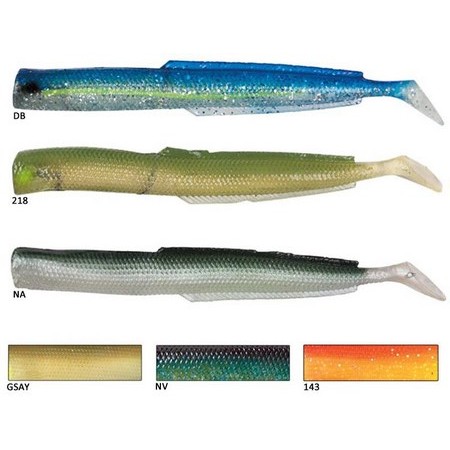 Mjuk Bete Flashmer Blue Equille 13Cm - Paket Med 3
