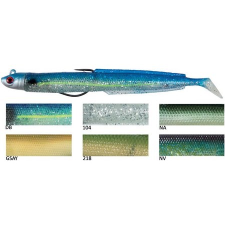 Mjukplastbete Flashmer Blue Equille 14.5Cm