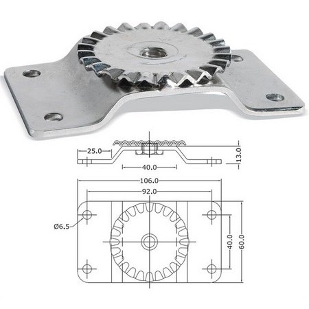 Mocowanie Na Płaską Burtę Łodzi Inox Seanox