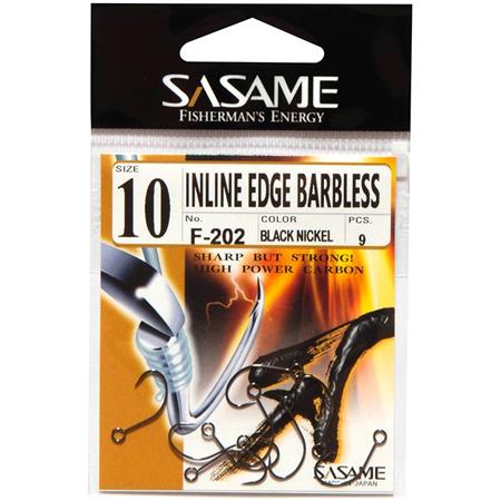Μονό Αγκίστρι Sasame Inline Edge Barbless Black Nickel