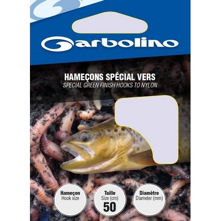 Montierter Haken Garbolino Special Würmer - 10Er Pack