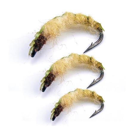 Mosca Sempe Nymphe Larva Caddis Verde - Pack De 3
