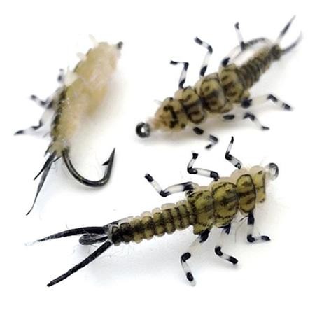 Mosca Sempe Nymphe Stonefly Olive - Pacchetto Di 3