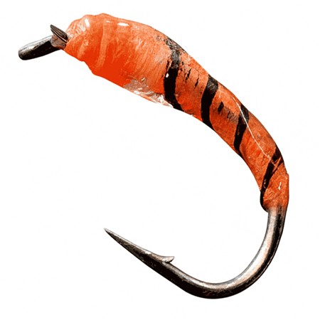 Mosca Vesuna Chiro - Naranja Uv Tinsel Negro