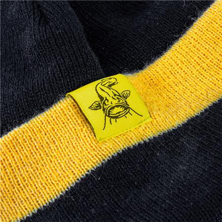 Mössa Black Cat Beanie Hat - Svart/ Gul