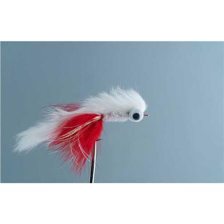 Mouche Spécial Carnassier Tof Boobies Brochet - Blanc Rouge