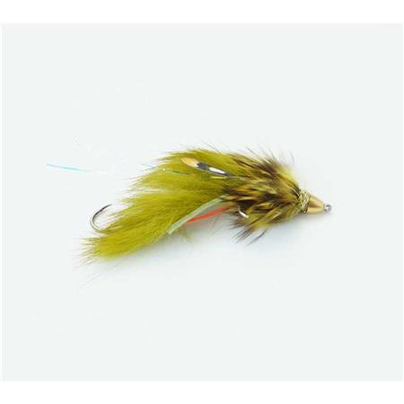 MOUCHE SPÉCIAL CARNASSIER TOF CONE HEAD ARTICULEE - GOLDEN OLIVE