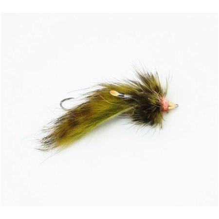 MOUCHE SPÉCIAL CARNASSIER TOF CONE HEAD ARTICULEE - OLIVE BARRED BLACK