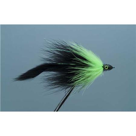 Mouche Spécial Carnassier Tof Marabou Lure Brochet - Noir/Chartreuse