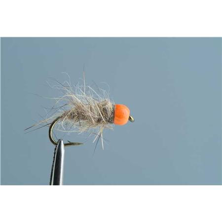 MOUCHE TOF NYMPHE OREILLE DE LIEVRE TUNGSTEN - TETE ORANGE