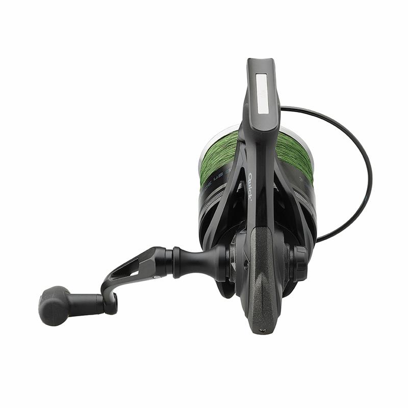 Moulinet De Pêche DAM Quick Darkside 8 - Moulinet à Tambour Fixe (Spinning) Pour La Carpe, Noir, Taille 1000