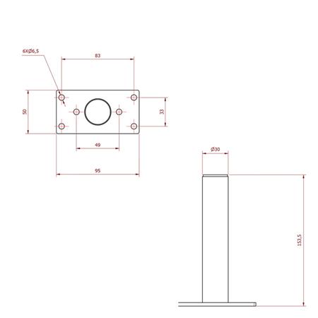 MOUNTING SUPPORT PIKE'N BASS ALU PSA