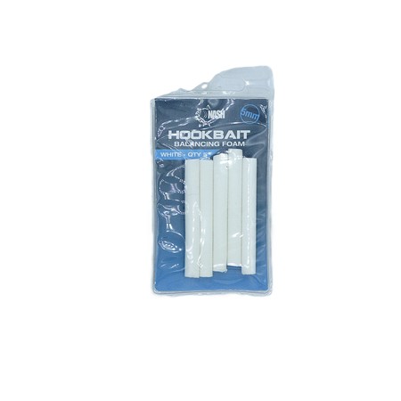 Mousse Flottante Nash Hookbait Balancing Foam - Blanc - Ø 5Mm 