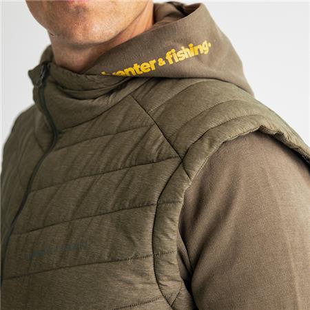 MOUWLOOS HERENVEST ADVENTER & FISHING INSULATED VEST OLIVINE - OLIJFGROEN