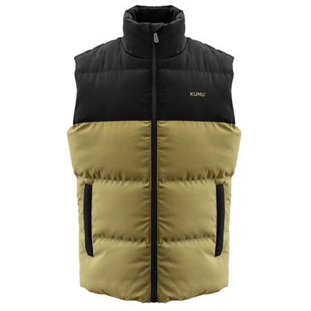 Mouwloze Heren Donsjas - Zwart/Groen Kumu Capsule Gilet - Noir/Vert