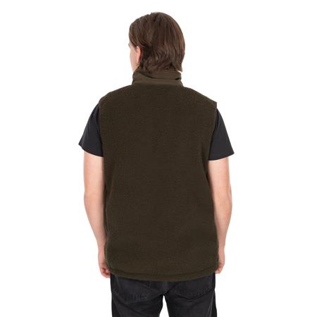 MOUWLOZE HERENJAS FOX OLIVE SHERPA HYBRID GILET - OLIJFGROEN