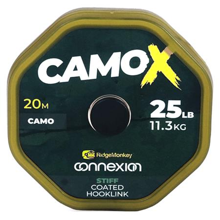 Multifilar De Fundo - 20M Ridge Monkey Connexion Camox Stiff Coated Hooklink - 20M