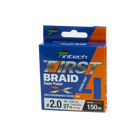 Multifilar - Laranja - 150M Intech First Braid X4 - Orange - 150M