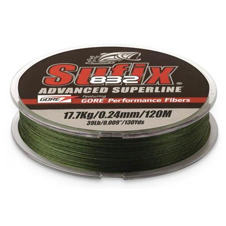 Multifilar Lo-Vis Verde - 120M Sufix 832 Advanced Superline Lo-Vis Green - 120M