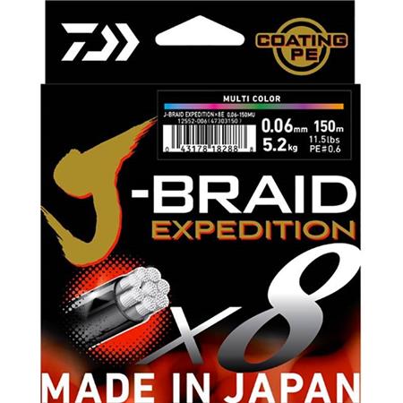 Multifilar Multicolor - 300M Daiwa J-Braid Expedition X8 Multicolore - 300M