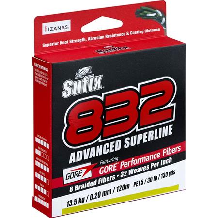 Multifilar Neon Lime - 120M Sufix 832 Advanced Superline Neon Lime - 120M