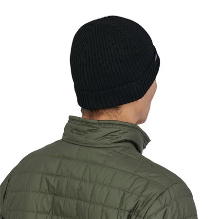 MUTS - BLACK PATAGONIA FISHERMANS ROLLED BEANIE - BLACK