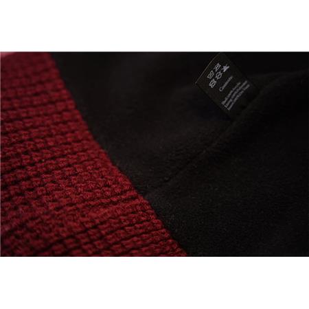 MUTS - GRIJS/ROOD ONE MORE CAST BERRY TOASTIE BEANIE 100% WATERPROOF - GRIS/ROUGE