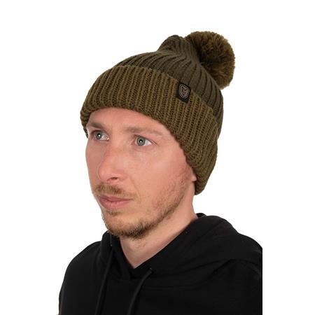 MUTS MAN FOX HEAVY KNIT BOBBLE HAT