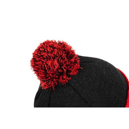 MUTS VOOR HEREN FOX RAGE VOYAGER DARK GREY BOBBLE HAT - ZWART