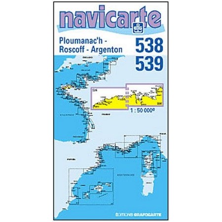 Navigatie Waterkaart Navicarte Ploumanec'h - Roscoff