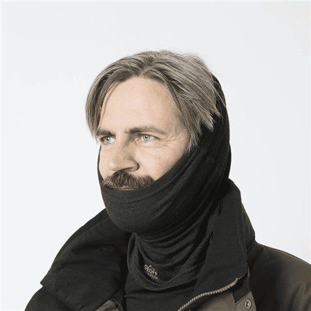 NEKWARMER GEOFF ANDERSON WIZWOOL 150 - ZWART