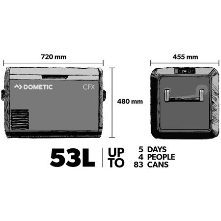 NEVERA PORTÁTIL DE COMPRESIÓN DOMETIC COOLFREEZE CFX3