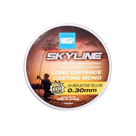 NYLON - 1000M NASH HIGHLINE MONO UV YELLOW - 1000M