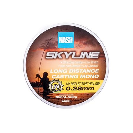 NYLON - 1000M NASH HIGHLINE MONO UV YELLOW - 1000M