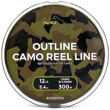 Nylon Carpe Avid Carp Outline Camo Reel Line - 300M