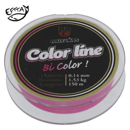 Nylon Lijn Forel Pezon & Michel E.Vives Color Line 100M - Roze/Wit