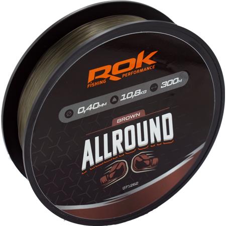 Nylon Lijn Rok Fishing Allround Monofilament Brown 300M