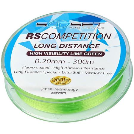 Nylon Lijn Sunset Rs Competition Long Distance Hi-Visibility Lime Green 300M