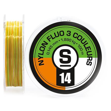 Nylon Sempe Fluo 3 Colores Verde Blanco Naranja