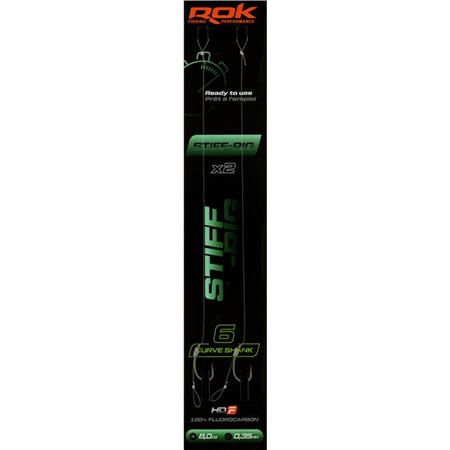 Onderlijn Rok Fishing Stiff Rig Curve Shank - Partij Van 2