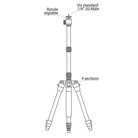 OPTIONAL TRIPOD FOR WIFI AMPLIFIER AND SMARTPHONE FIXATION DEEPER POUR FIXATION AMPLIFICATEUR WIFI ET SMARTPHONE