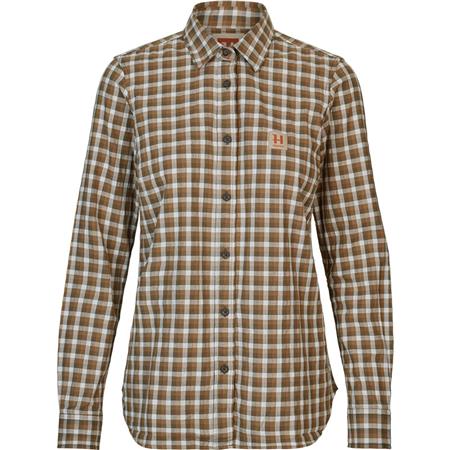 Overhemd Lange Mouwen Vrouw Harkila Fjell L/S - Dark Olive Check