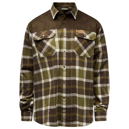 OVERHEMD LANGE MOUWEN VROUW PINEWOOD DOUGLAS - OLIVE GREEN/BLANC