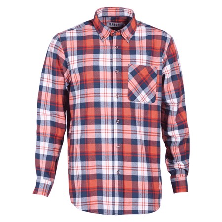 OVERHEMD MET LANGE MOUWEN VOOR MANNEN IDAHO GORDES - MARINE/ROUGE