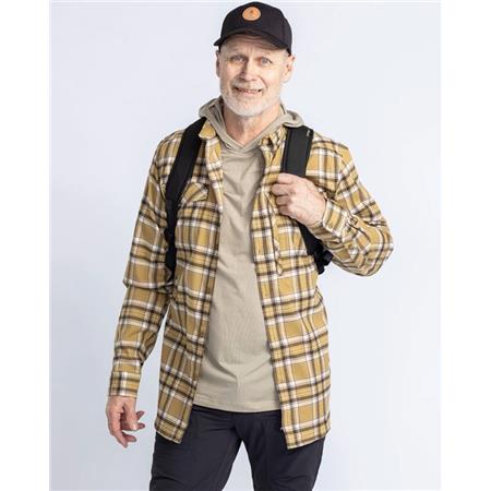 OVERHEMDEN LANGE MOUWEN MAN PINEWOOD ABISKO HIKING FLANNEL - GOLDEN HAY