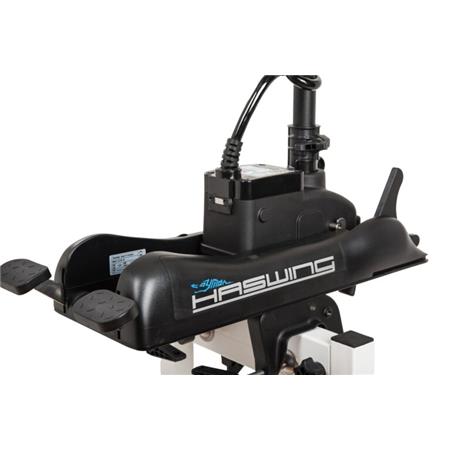 PACCHETTO ENERGY CAYMAN B 55LBS HASWING CON PEDALE SENZA FILI, TELECOMANDO, PIASTRA QUICK RELEASE ET BATTERIE MARINE 12V100AMP