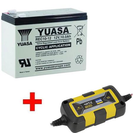 Pack Batterie Echolot + Automatisches Ladegerät Yuasa Longue Durée Sondeur + Chargeur Automatique