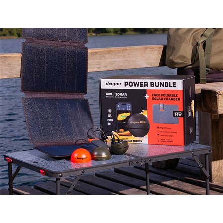 PACK DEEPER COLOR CHIRP+ 3D GPS FISHFINDER + A 36W SOLAR PANEL