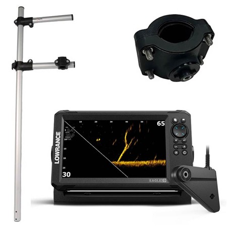 Pack Lowrance Eagle Eye 9 Live + Live Basic Transducer Pole + Transducer Mount For Pole