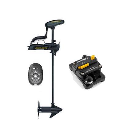 Pack Motor Elétrico Minn Kota Powerdrive Spotlock 45Lbs Gps E Disjuntor À Prova D'água 60A